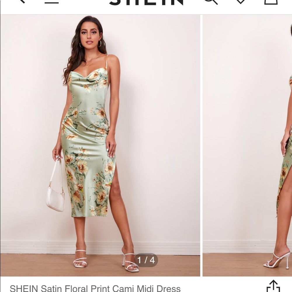 BRAND NEW Satin Floral Dress